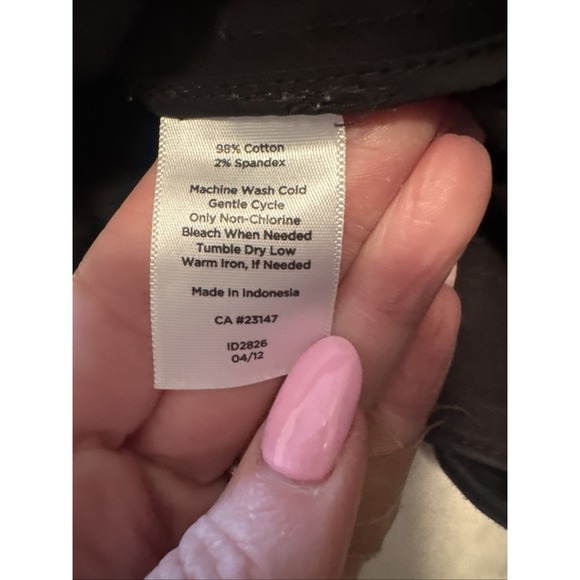 Talbots Signature Womens Pants Straight Leg Mid Rise Zipper Pockets Black Size 6 - Picture 7 of 7